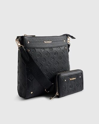 Svart monogram-messengerbag-paket