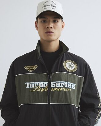 Svart motorcross-träningsjacka