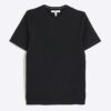 Svart muskelpassad texturerad T-shirt
