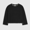 Svart mysig sweatshirt med whipstitch