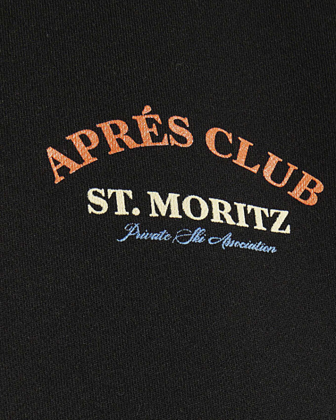 Svart oversized Apres Club Ski-tröja