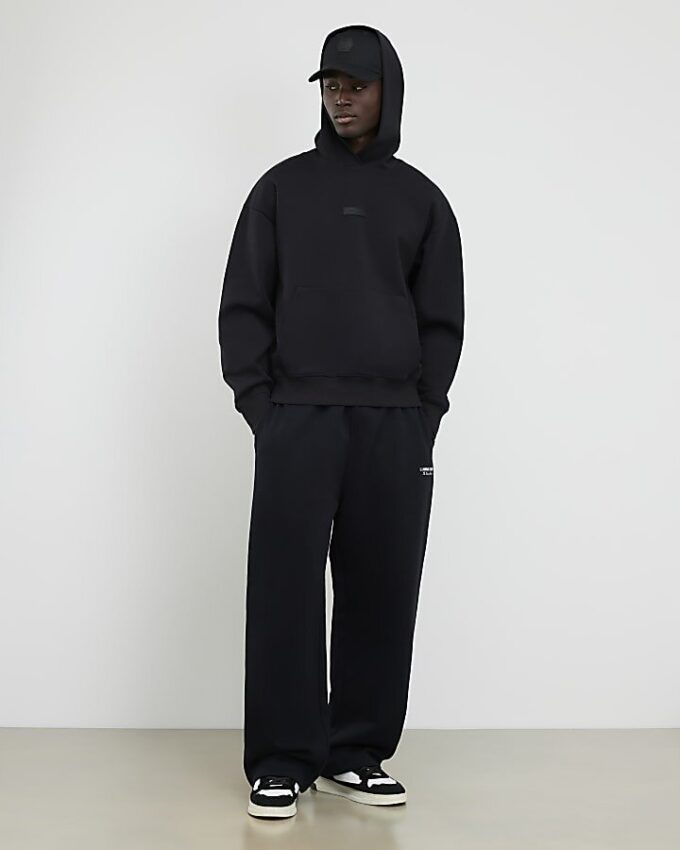 Svart oversized Luminis-hoodie Svart oversized Luminis-hoodie