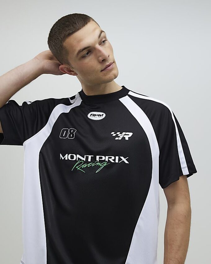 Svart oversized Montprix fotbollströja
