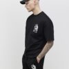 Svart oversized-passad japansk T-shirt-set