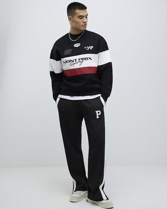 Svart oversized-passad Mont Prix-tröja
