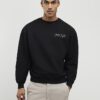 Svart oversized-passad Tokyo Dragon-tröja