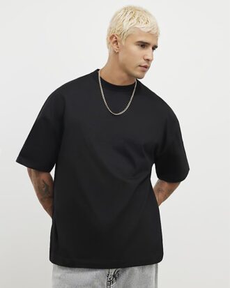 Svart oversized-passform, 3-pack T-shirts