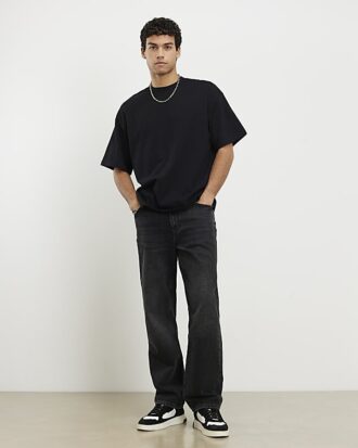 Svart oversized-passform, 3-pack T-shirts