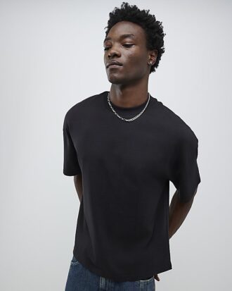 Svart oversized-passform, 3-pack T-shirts
