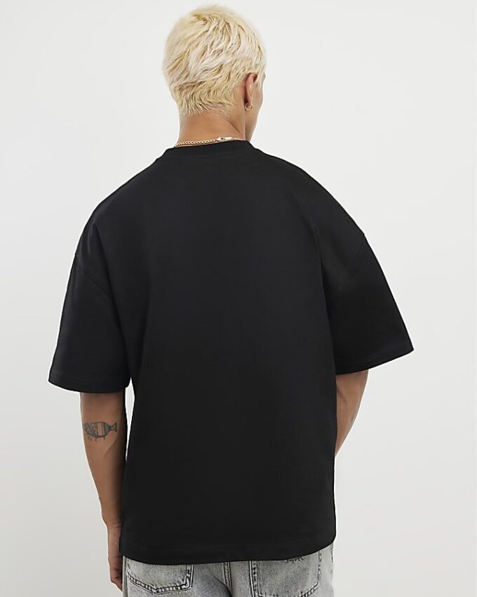 Svart oversized-passform, 3-pack T-shirts