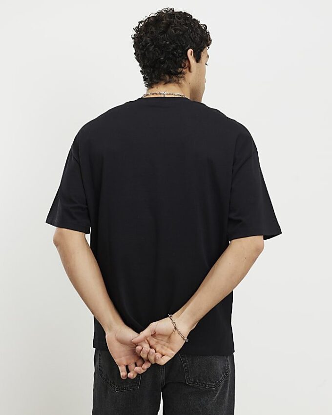 Svart oversized-passform, 3-pack T-shirts