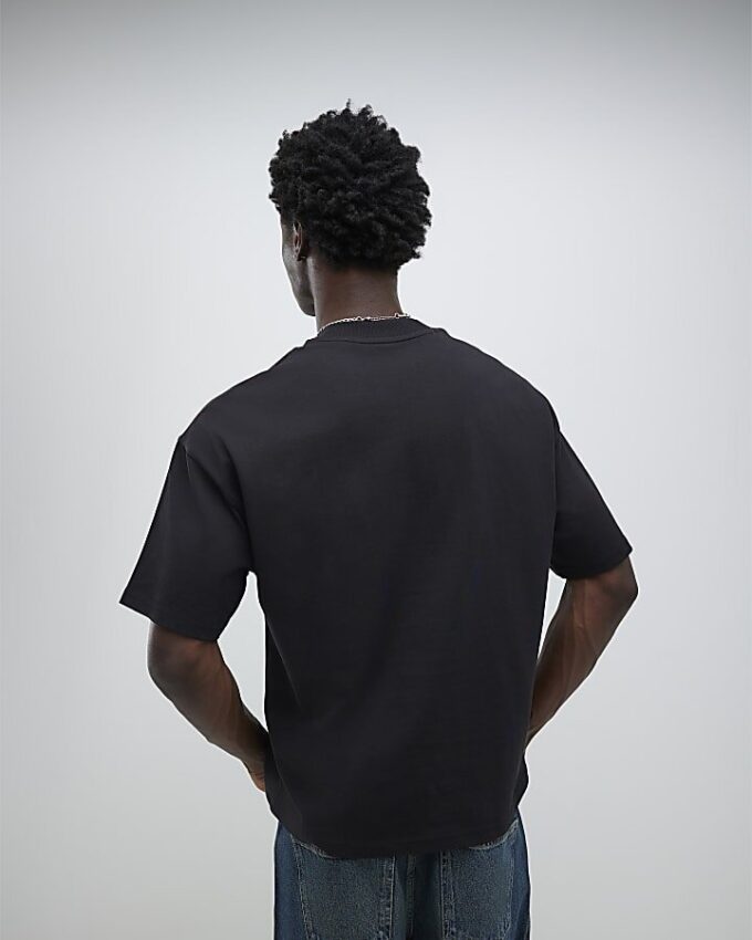 Svart oversized-passform, 3-pack T-shirts