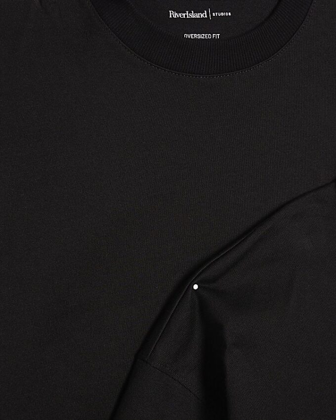 Svart oversized-passform, 3-pack T-shirts