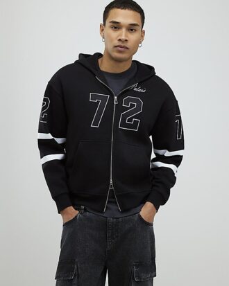 Svart oversized-passform 72 Palais Hoodie