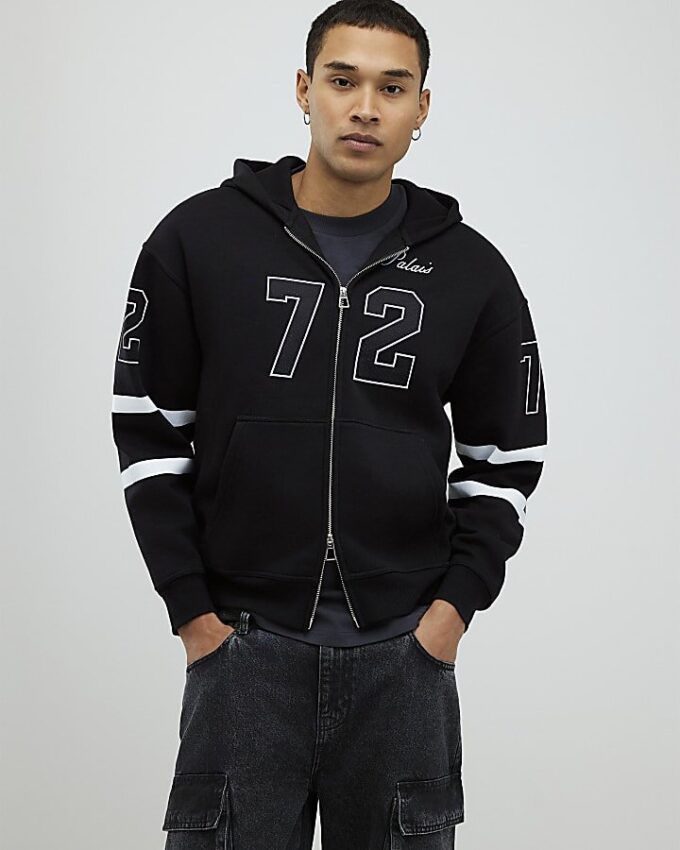 Svart oversized-passform 72 Palais Hoodie Svart oversized-passform 72 Palais Hoodie