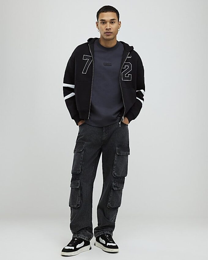 Svart oversized-passform 72 Palais Hoodie Svart oversized-passform 72 Palais Hoodie