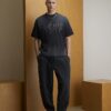 Svart oversized-passform Athletisme T-shirt