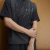Svart oversized-passform Athletisme T-shirt