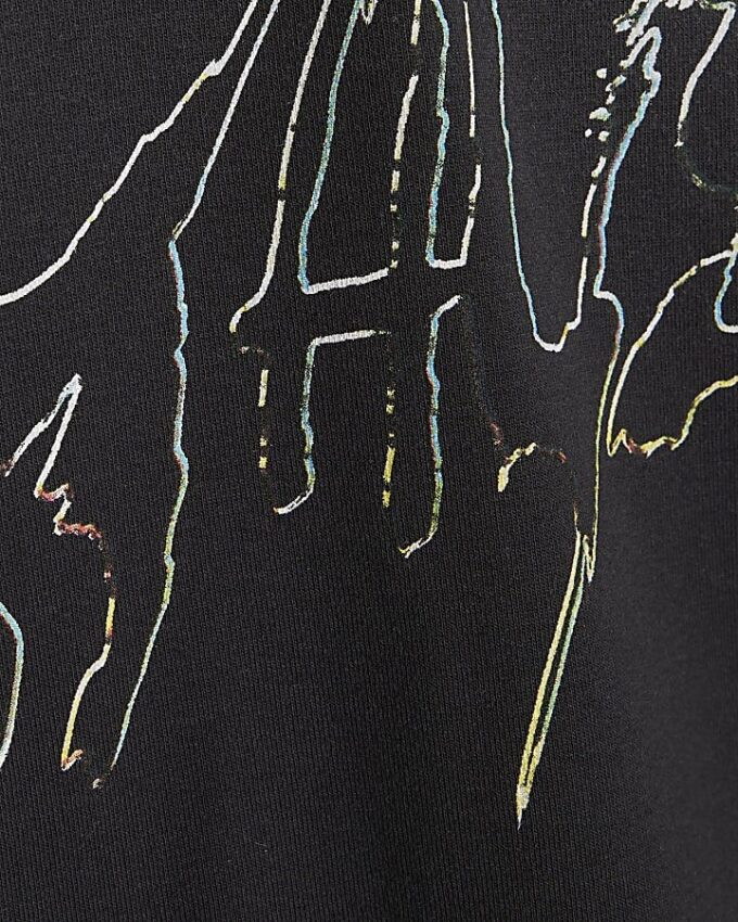 Svart oversized-passform Athletisme T-shirt