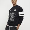 Svart oversized-passformad bandana-tröja