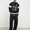 Svart oversized-passformad bandana-tröja