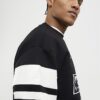 Svart oversized-passformad bandana-tröja