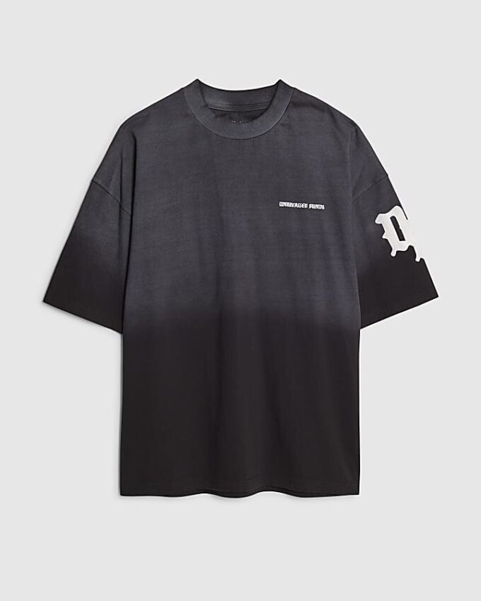 Svart oversized-passformad Dept Inc-T-shirt