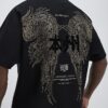 Svart oversized-passformad Honshu Beasty T-shirt