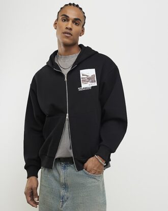 Svart oversized-passformad hoodie från Autre Studios