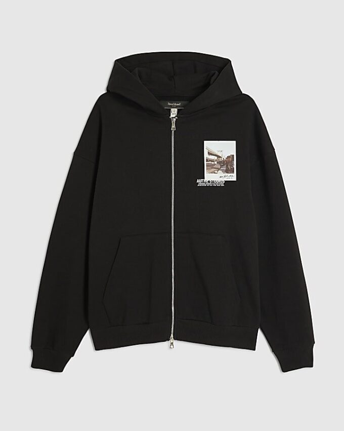 Svart oversized-passformad hoodie från Autre Studios