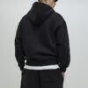 Svart oversized-passformad hoodie med dragkedja
