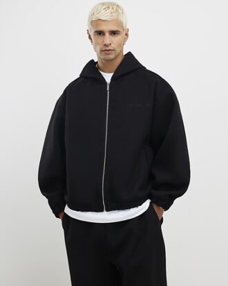 Svart oversized-passformad Sanctuaire-hoodie i filt