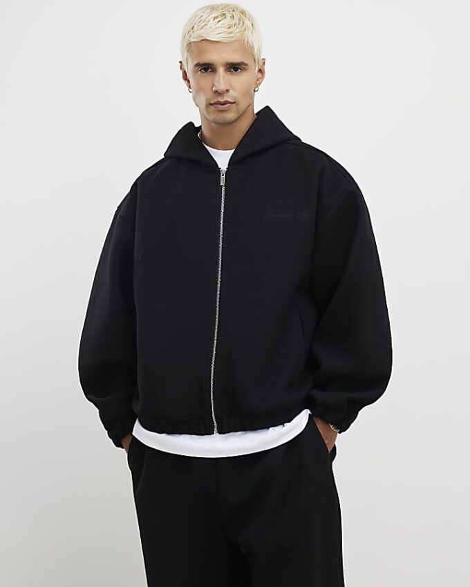 Svart oversized-passformad Sanctuaire-hoodie i filt