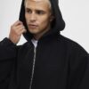 Svart oversized-passformad Sanctuaire-hoodie i filt