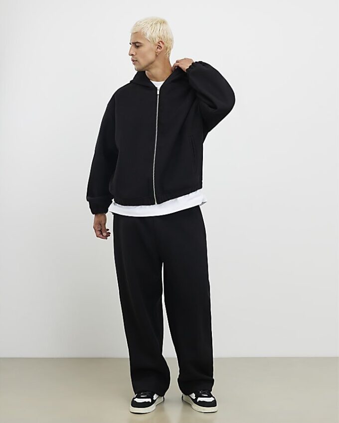 Svart oversized-passformad Sanctuaire-hoodie i filt