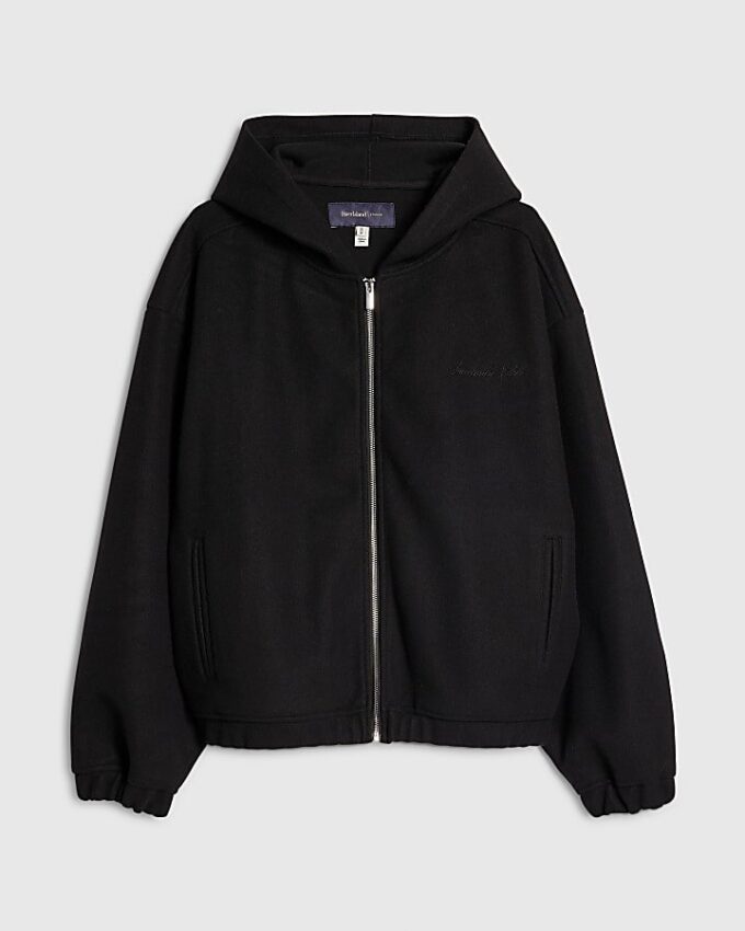Svart oversized-passformad Sanctuaire-hoodie i filt