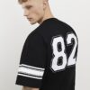 Svart oversized-passformad T-shirt med 72 ränder