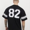 Svart oversized-passformad T-shirt med 72 ränder