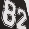 Svart oversized-passformad T-shirt med 72 ränder