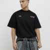 Svart oversized-passformad T-shirt med japansk bil