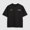 Svart oversized-passformad T-shirt med japansk bil