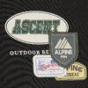 Svart oversized-passformad tröja med alpin badge