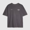 Svart oversized-passformad tvättad Otaru-T-shirt