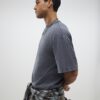 Svart oversized-passformad tvättad T-shirt