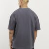 Svart oversized-passformad tvättad T-shirt