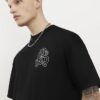 Svart oversized RI Back Crest T-shirt
