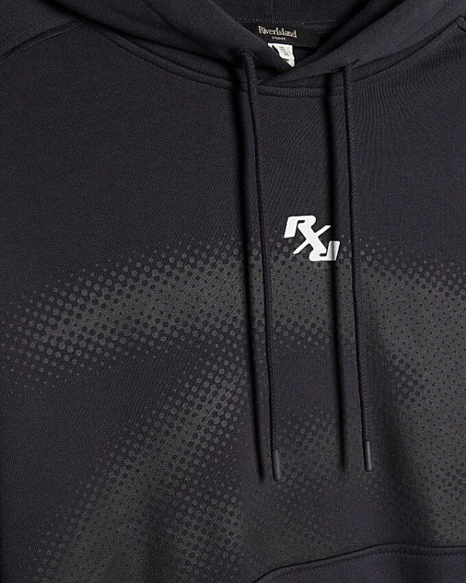 Svart oversized RXR Dept-hoodie