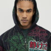 Svart oversized Serenity Dragon-hoodie