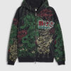Svart oversized Serenity Dragon-hoodie