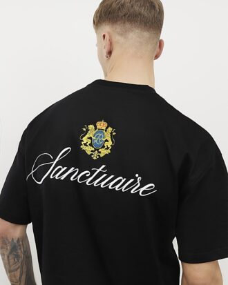 Svart oversized T-shirt med USA-vapen